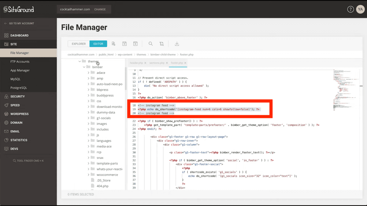Add Instagram Feed To WordPress Footer To Grow Your Followers Solved Smashballoon Plugin Php 3 50 Screenshot