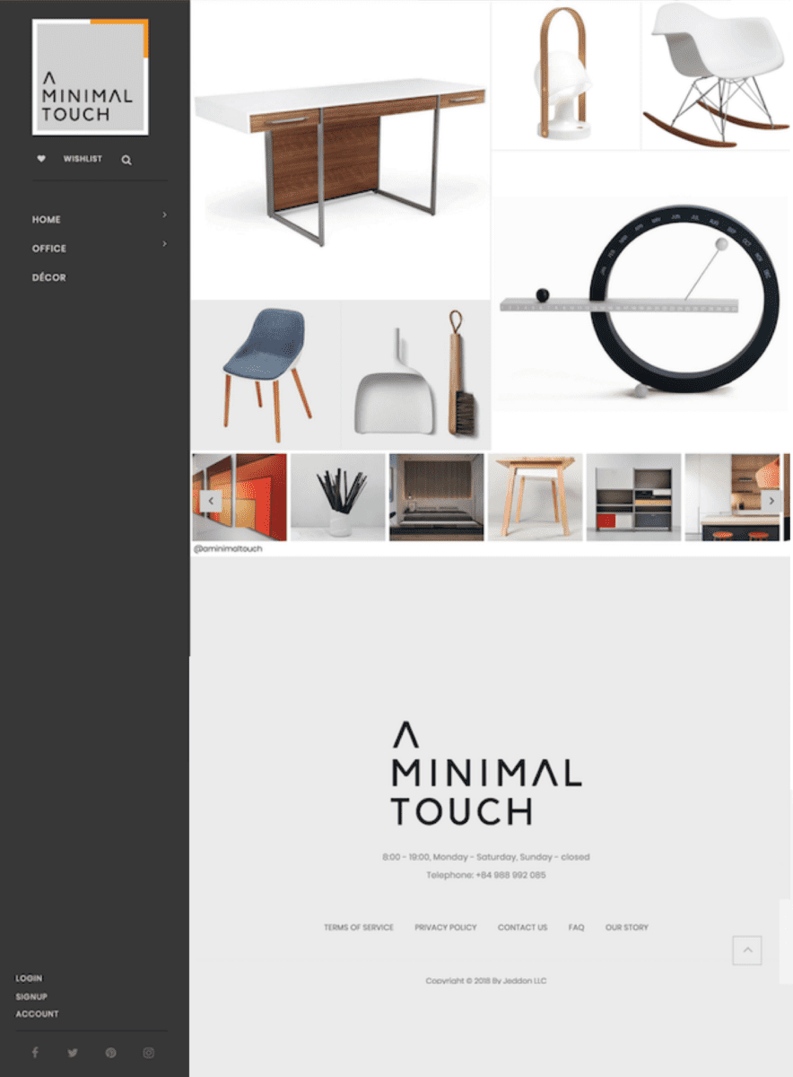 A Minimal Touch Website 