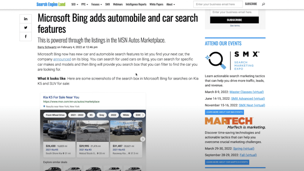 Search Engine Land Article 