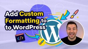 Engaging thumbnail promoting WordPress formatting tutorial