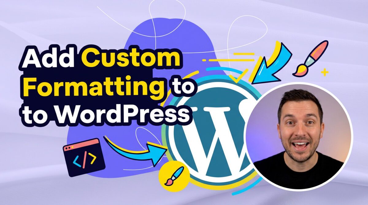 Image in a post titled 'home' | add custom formatting to wordpress | yerain abreu Engaging thumbnail promoting wordpress formatting tutorial