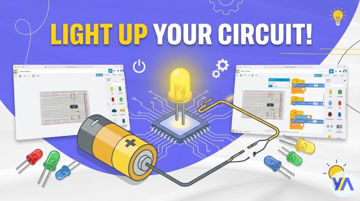 Engaging thumbnail for tinkercad circuit tutorial