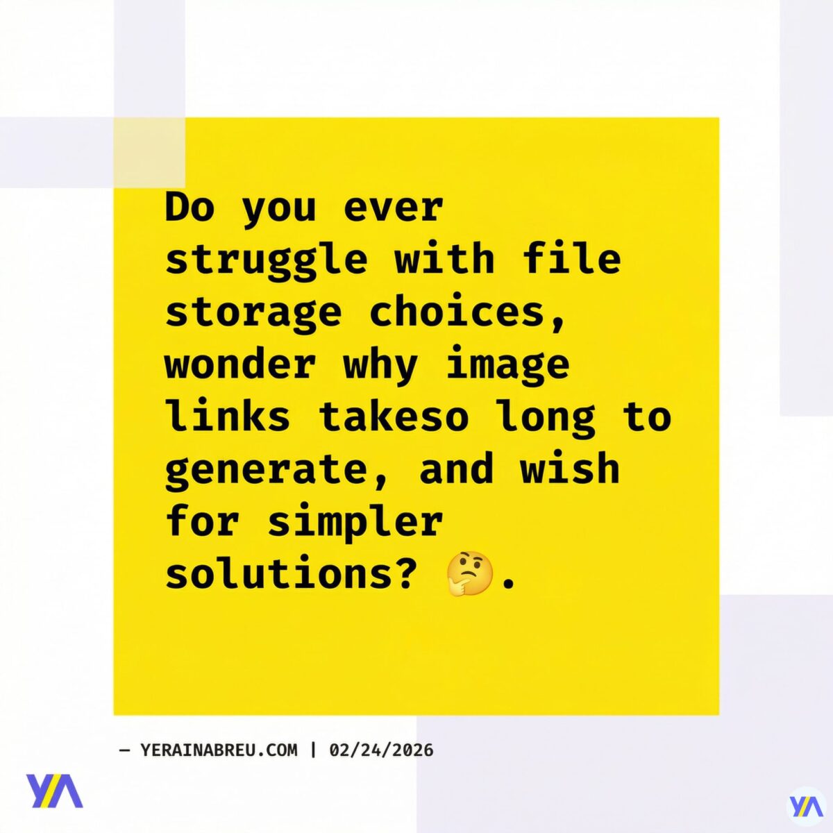 Do you ever struggle with file storage choices, wonder why image links take so long to generate, and wish for simpler solutions? 🤔