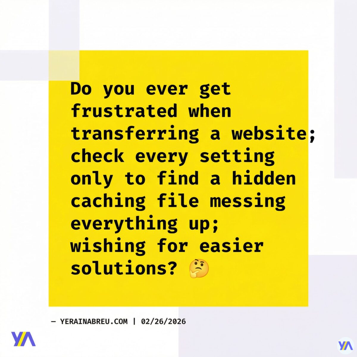 Do you ever get frustrated when transferring a website; check every setting only to find a hidden caching file messing everything up; wishing for easier solutions? 🤔