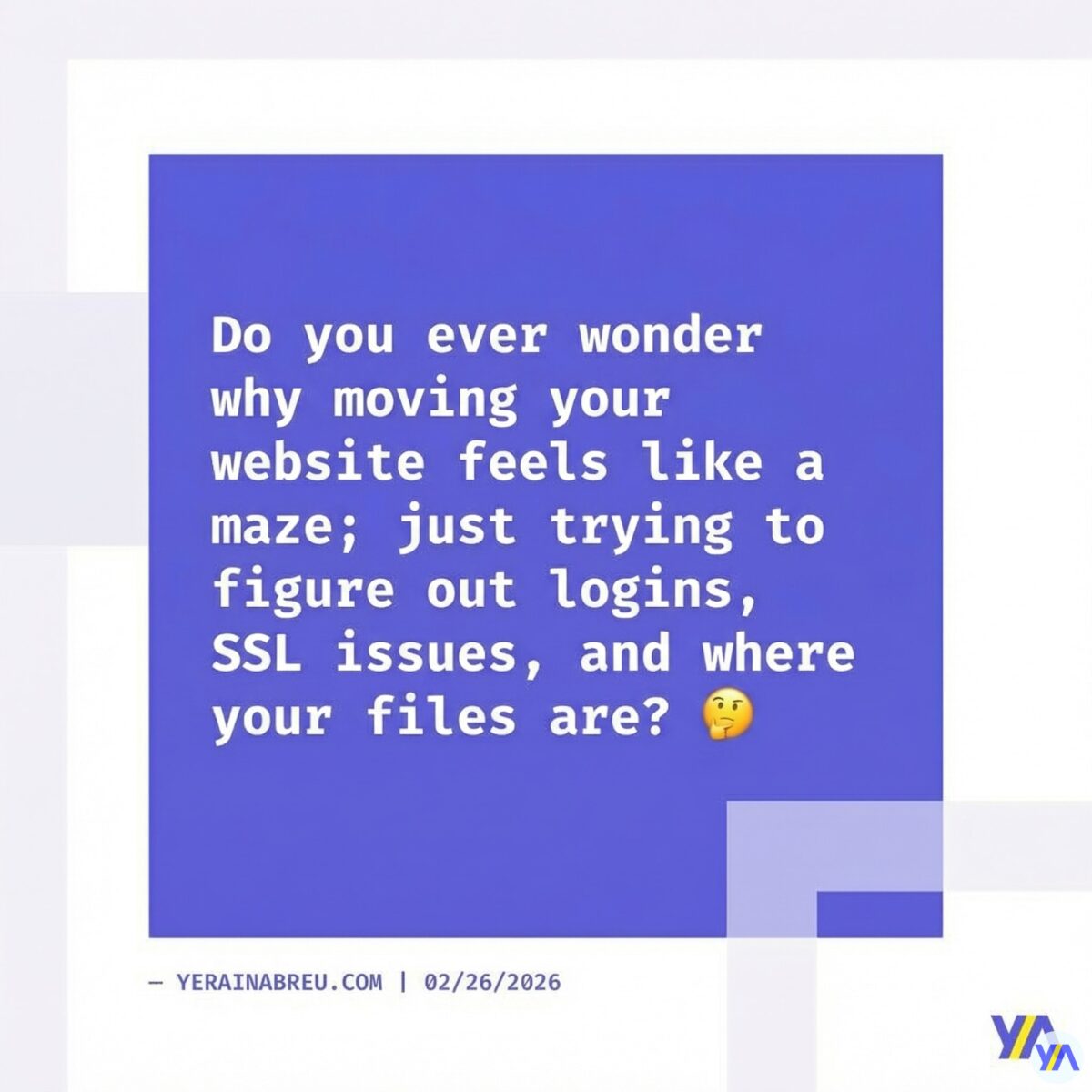 Do you ever wonder why moving your website feels like a maze; just trying to figure out logins, ssl issues, and where your files are? 🤔