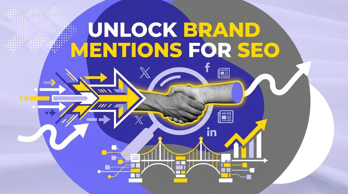 Image in a post titled 'home' | unlock brand mentions for seo | yerain abreu A bright engaging thumbnail showcasing seo strategies