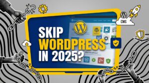 A visual representation of choosing website platforms.