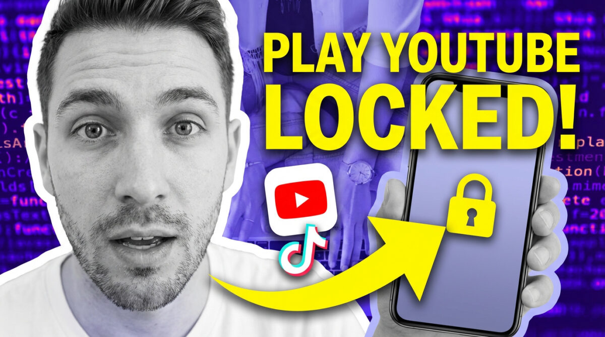 Image in a post titled 'home' | unnamed file 1 | yerain abreu Creator holds iphone showing youtube and tiktok icons demonstrating background playback