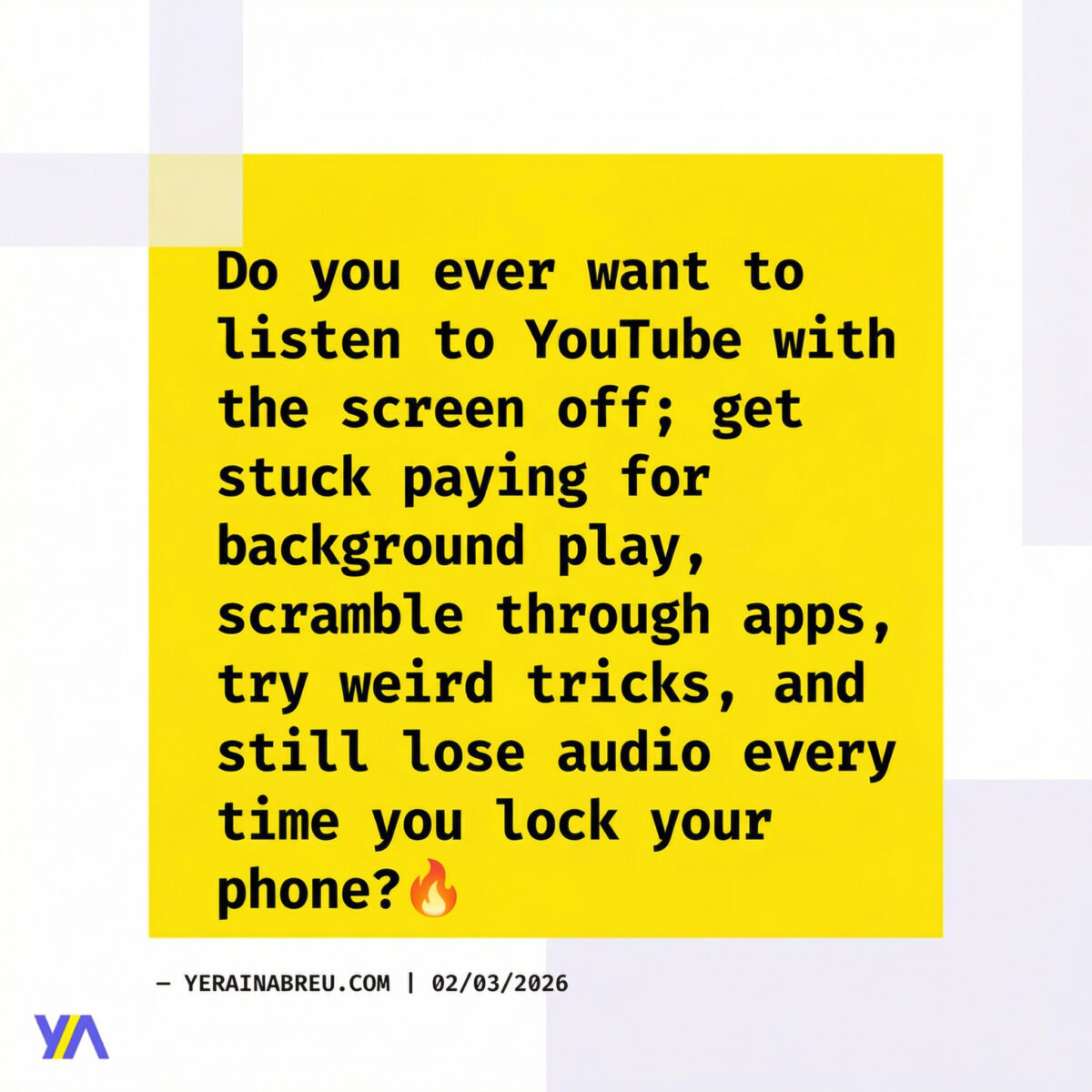 Creator holds iphone showing youtube and tiktok icons demonstrating background playback